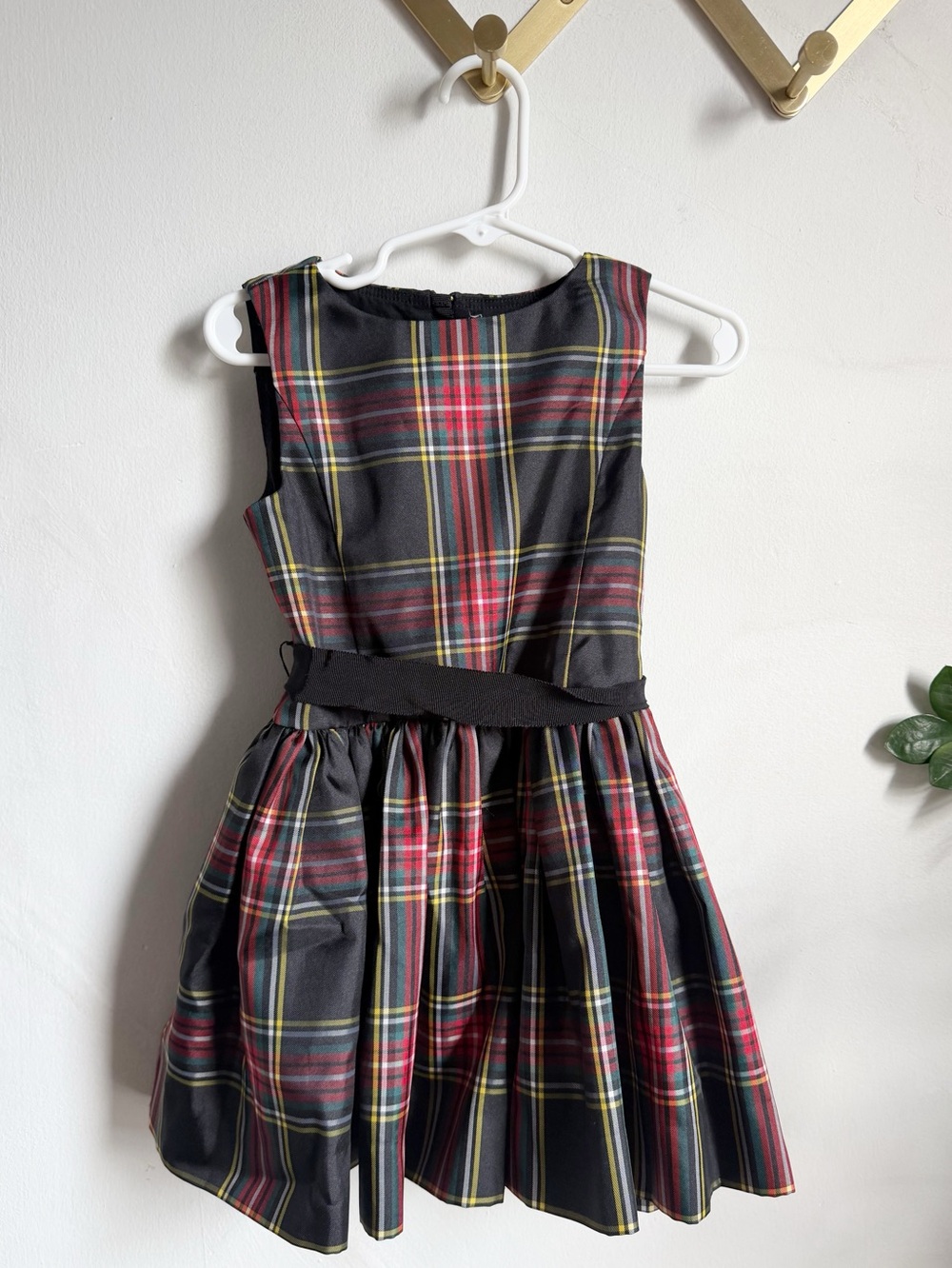 Crewcuts Holiday Dress in Stewart Plaid